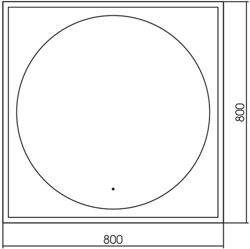 Зеркало STWORKI Драммен 80 круг, с подсветкой в Черкесске