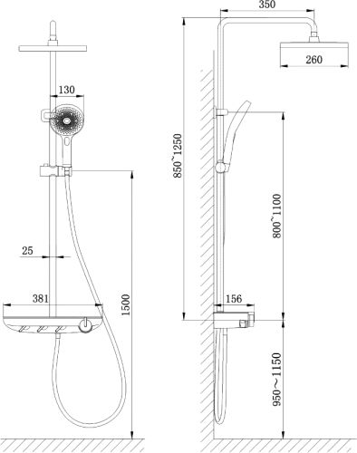 Комплект Акриловая ванна STWORKI Эстерсунд ES18075 без опоры 180x75 см + Ножки + Стойка Драммен в Черкесске