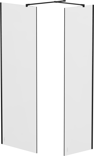 Душевой уголок STWORKI Берген 120х80 со свободным входом, профиль черный матовый, тонированное стекло в Черкесске