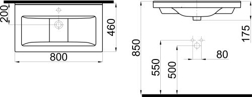 Мебельная раковина STWORKI 80 K0201-0805 в Черкесске