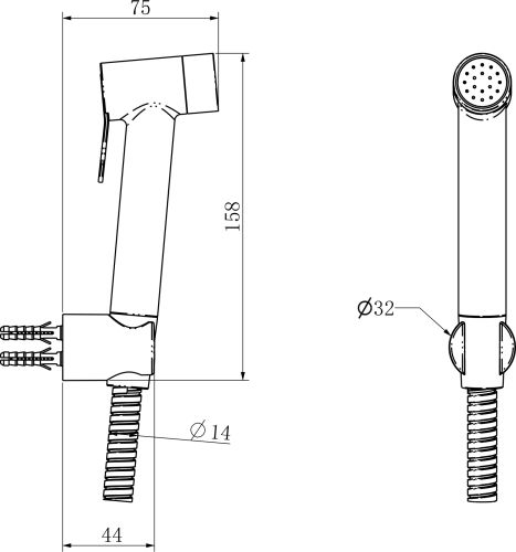 Гигиенический душ STWORKI 35122-495/1BG-IG11 + S190011-2B02-I012 в Черкесске