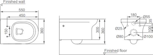 Унитаз подвесной STWORKI Хаммель HDC520WH с микролифтом в Черкесске