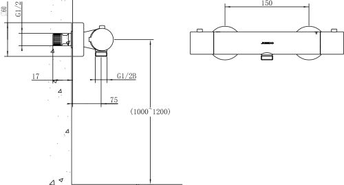 Гигиенический душ STWORKI 25034-316/1BG-lG11 + S190011-2B02-I012 в Черкесске